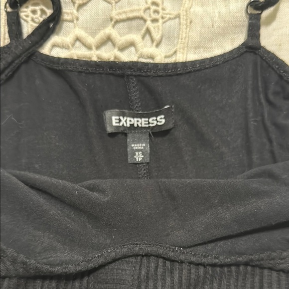 Express Black Ribbed Dress - Picture 2 of 6